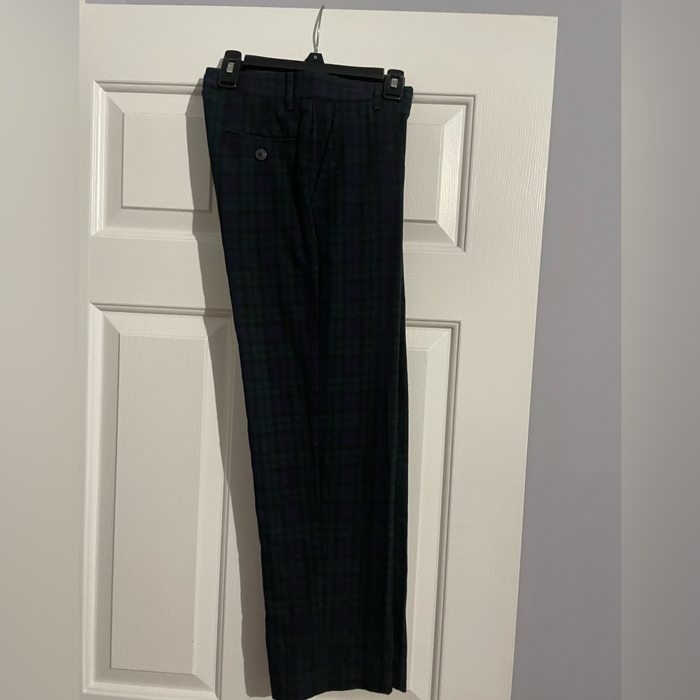 Class Club Boys Navy and Green Plaid Pants
